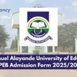 Emmanuel Alayande University JUPEB Admission Form 2025/2026
